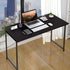 YSSOA Modern Simple Computer Desk for Home Office Work, 47 Inch Writing Table with Headphone Hooks, Basic Black