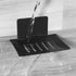 Soap Dish for Shower, 5 Slot Self-Adhesive Wall Mounted Soap Holder, Stainless Steel Black Soap Tray