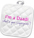 3D Rose I'm A Daadi. What's Your Superpower? Hot Pink Funny Gift for Grandma Pot Holder, 8 x 8