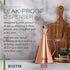 17 oz 500ML 0.5 Olietta Olive Oil Dispenser Bottle Gold Stainless Steel Non Drip Leak Proof No Mess Vinegar Pourer