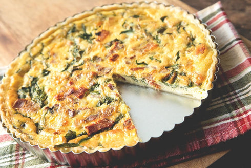 Fox Run Round Tartlet/Quiche Pan, 9.5-Inch, Tin-Plated Steel with Removable Bottom