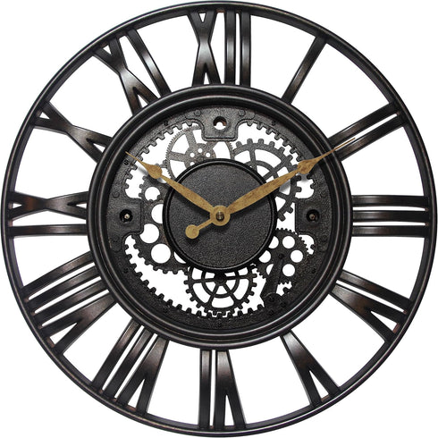 Infinity Instruments Roman Gear Clock - Rust
