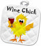 3D Rose Cool Funny Chick Pot Holder, 8 x 8, with Chicken Holding Red Wine Glass