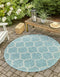 Unique Loom Trellis Collection Area Rug, Moroccan Inspired Lattice Design for Indoor/Outdoor Décor, 3 ft 3 in Round,