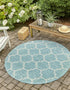 Unique Loom Trellis Collection Area Rug, Moroccan Inspired Lattice Design for Indoor/Outdoor Décor, 3 ft 3 in Round,