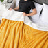 3D 50x60 inches PAVILIA Mustard Yellow Sherpa Fleece Throw Blanket for Couch, Soft Plush Fuzzy Blankets, Fluffy Flannel