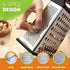 Spring Chef Professional Cheese Grater, XL Size, 4 Sides, Stainless Steel, Dishwasher Safe, Black