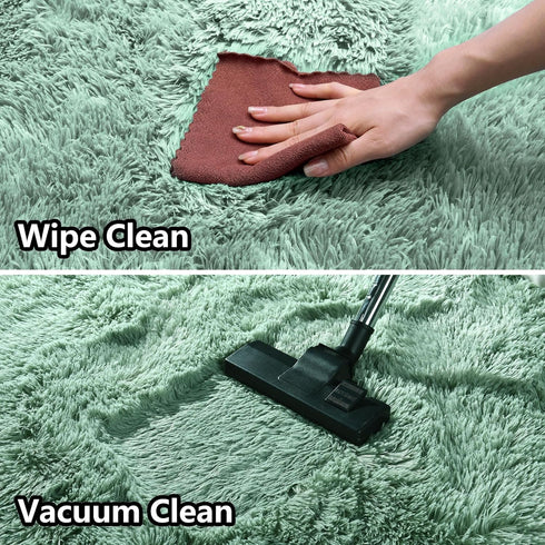 Sage Rug Collection - 3 x 5' Non-Slip Plush Rug, 1.4" Height Pile Rubber Backing for Bedroom