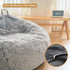 XeGe Fluffy Stuffed Animal Storage Bean Bag Cover (No Filler), Faux Fur Washable Ultra Soft Cover for Plush Toys, Light