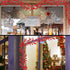 8.9FT (1) Lulu Home Red Berry Garland, Flexible Artificial Christmas Holly Berry Vine, Winter Berry Garland for Mantle