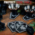 GOTHELIA 5 Set Set, Piece Cobra Skull Head Coffin Shaped Coasters by - Coffee Table Decor, Anti-Slip Drink Coaster Cork