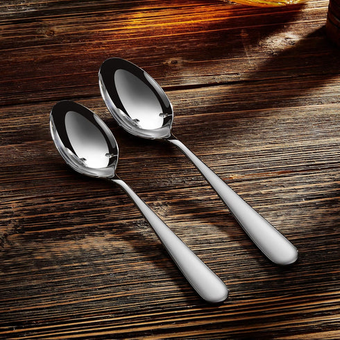 KEAWELL Premium Louise Spoons Set, Set of 4, 18/10 Stainless Steel, Exceptional Mirror Finish, Dishwasher Safe (7.7"