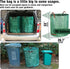 3-Pack 80 Gardzen Gallon Yard Waste Bags, Reusable Heavy Duty Collapsible Garden Leaf Bags with Plastic Ring, Stand-Up