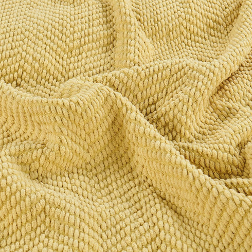 Home Soft Things Yellow Throw Blanket, Knitted Tweed Throw 50'' x 60'', Super Soft Cozy Warm