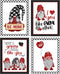 Valentine's Day Gnome Art Print Wall Art Sets