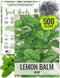 Seed Needs Lemon Balm Seeds for Planting - Non-GMO, Heirloom & Untreated