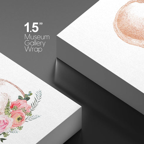 wall26 12"x18" Canvas Print Wall Art Pelvis Skeleton Blooming Rose Flowers Medical & Hospital Health Illustrations