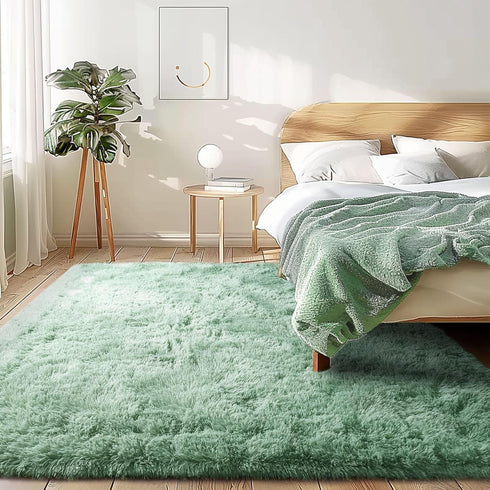 Sage Rug Collection - 3 x 5' Non-Slip Plush Rug, 1.4" Height Pile Rubber Backing for Bedroom