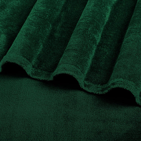 PAVILIA King Size Fleece Blanket - Super Soft, Plush, Lightweight Microfiber Throw, Emerald Green, 90x108 inches
