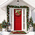 Christmas Kitchen Rugs Red Poinsettia Flower Non Slip Soft Mats, Anti Fatigue Bath Rug Runner Doormats for Home Decor