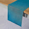 Solino Home Linen Table Runner 72 Inches Long - Athena, 100% Pure Linen Chambray Teal, 14 x 72 Inch for Dining