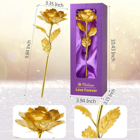 Childom Gold Rose Birthday Gifts for Women - Christmas Present for Mom, Wife, Grandma, Daughter, Women