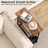 3 Yusong Narrow Side Table for Small Spaces, Skinny End Table with Storage Basket, Tier Slim Sofa Couch Bedside Table