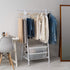 IRIS USA Freestanding Clothes Rack with Shelf, Easy to Assemble, White