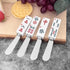 Mahjong Tile Cheese Spreaders - Hand-Painted Resin Handles with Stainless Steel Blades, Set of 4 Assorted Designs