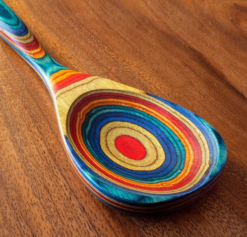 12-1/2" Wooden Cooking Spoon from Baltique Montego Bay Collection, Safe for Nonstick Use