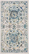 SAFAVIEH Evoke Collection Accent Rug (2'2" x 4', Ivory & Blue, Boho Design, Non-Shedding, Easy Care)