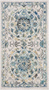 SAFAVIEH Evoke Collection Accent Rug (2'2" x 4', Ivory & Blue, Boho Design, Non-Shedding, Easy Care)