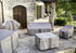 32" 22" 17" Modern Leisure Monterey Patio Ottoman/Side Table Cover - Water-Resistant Fabric - Heavy-Duty Protection