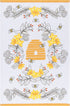 Now Designs Kitchen Tea Towel, Bees, 18 x 28 in, Set of 2
