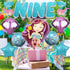 Giant Mermaid 9th Birthday Decorations for Girls, Pack of 8 Mermaid Party Decorations with Balloons & Favors