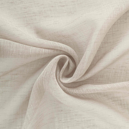 Short Curtains 36 inch Length, 2 Panels Rod Pocket Semi Sheer Faux Linen for Small Windows