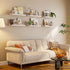 YUFLINX 16White Set 6,Nursery Floating Shelves for Wall with Anti-Crash Design of Book Shelves for Room