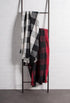 DII Buffalo Check Collection Rustic Farmhouse Throw Blanket, 50x60, Black/White