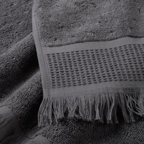 Set 6 (2 2 2 Set SOFE H&L | NADIAS Luxury Turkish Cotton Towel of Bath Towels Hand Towels Wash Cloths) Gray | Light