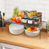 Ravinte Expandable Freezer Shelf Organizer, Rustproof Metal Wire Kitchen Cabinet Spice Rack for Countertop Storage