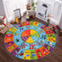 4ft HEBE Kids Play Rug ABC Alphabet Numbers Shapes Educational Kid Area Rug Washable Baby Crawling Mat Non Slip Kid