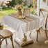 Boho Small Tablecltoh Square 36 x 36 inch, Spring Linen Table Cover