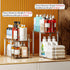 SuoXing 12.8" Tall 2 Tier Bathroom Cabinet Organizer, Set of 2 Clear Pull-Out Under Sink Organizers