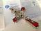 Hand Made St Benedict Cross Medal Crucifix, 3" Tall, Silver Plated with Red Enamel
