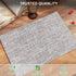 BETEAM Set of 6 Woven Vinyl Placemats - Washable, Durable Indoor Outdoor Table Mats -01 Smoky Grey