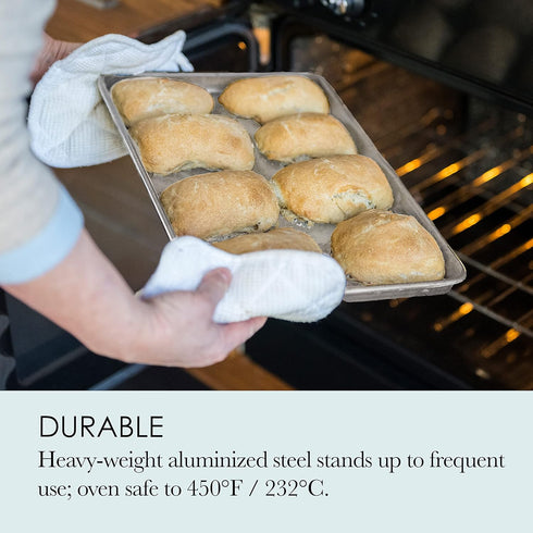 Chicago Metallic Commercial II True Jelly Roll Pan - Uncoated, 15-Inch by 10-Inch for Jelly Rolls and More