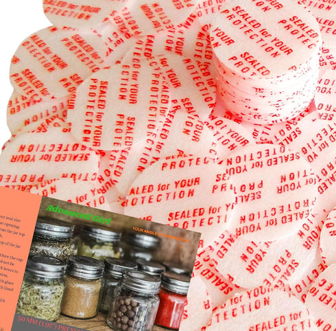 Pressure Sensitive Torque Activated Seals Cap Liners - 50mm (1.97") - 100 PCS for Bottles