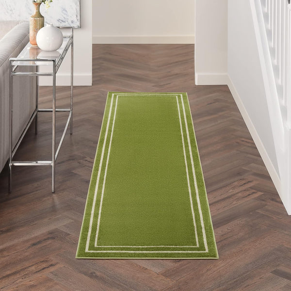 Nourison Home Nourison Essentials Green Ivory 2'2" x 7'6" Area Rug -