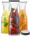 JoyJolt Glass Carafe with Lid, Set of 3 1 Liter Glass Pitcher