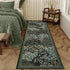 2x6 GarveeHome Forest Runner Rug, Black Green Washable Runner Rug for Kitchen, Botanical Low Pile Non Slip Stain